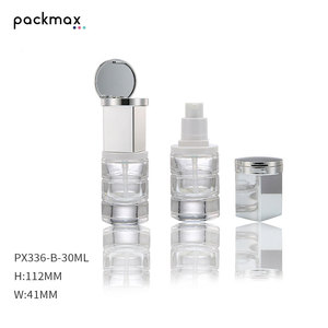 Botella de vidrio de 25 ml para base de maquillaje con espejo — la tapa se puede llenar con iluminador líquido o corrector. Diseño multiusos - Product Image 4