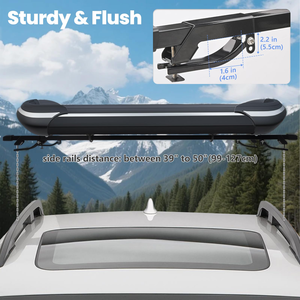 Silver Universal Deck SUV Car Roof <b>Rack</b> Aluminum Alloy Top Carrier Luggage Basket Bars for Cargo Storage - Product Image 4