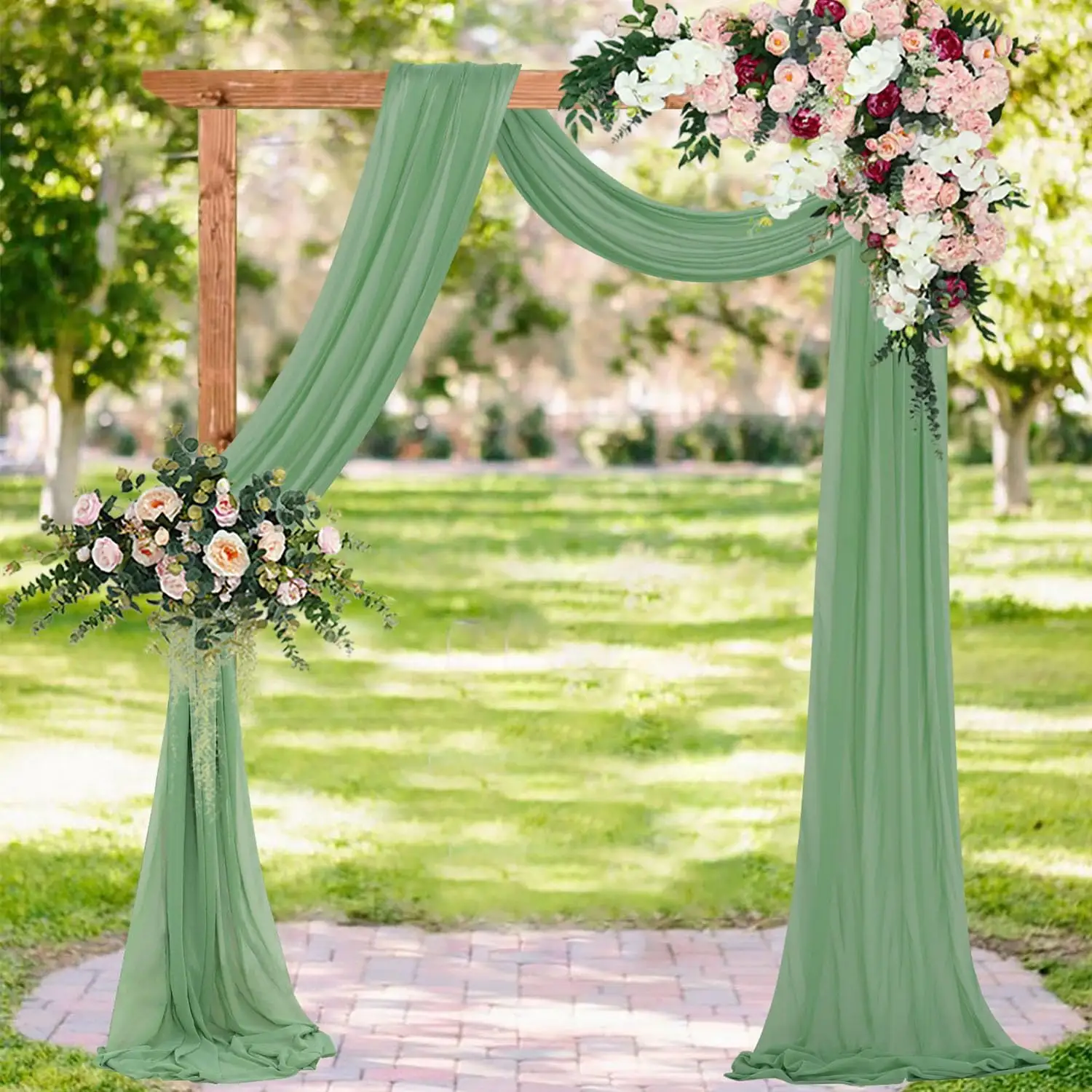 Wholesale Hot Sale Wedding Ceiling Drapes Luxury Chiffon Fabric High Quality Backdrop Background for Photo