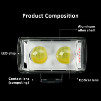 Bien vendu Lumière LED pour moto Phares étanches et puissants Feux de conversion tricolores Système d'éclairage pour moto