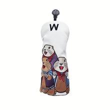 Housse de tête de club de golf en PU imperméable à l'eau avec fermeture éclair, motif marmotte de dessin animé, pour bois de fairway, ferwood, putter, n° 1 modèle en bois <span class=keywords><strong>Ryk</strong></span> - Product Image 3