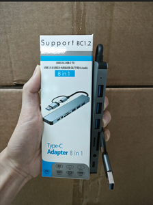 Sihage 8 trong 1 Nhôm Docking Station <span class=keywords><strong>USB</strong></span> C <span class=keywords><strong>HUB</strong></span> 3.0 SD <span class=keywords><strong>mini</strong></span> giao diện sản phẩm Chứng Khoán cho máy tính xách tay và điện thoại - Product Image 2