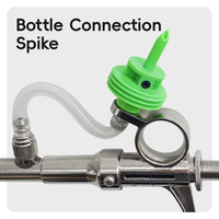 Seringue vétérinaire réutilisable entièrement métallique avec tube de 2 ml et 5 ml, pistolet injecteur de vaccin pour bétail BLUEWORTH HRX-JSLZ, pour porcs et moutons