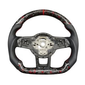Volant personnalisé en fibre de carbone, adapté aux Volkswagen Golf 7 MK7, Golf 6 MK6, <span class=keywords><strong>GTI</strong></span>, vente directe d'usine, personnalisable - Product Image 5