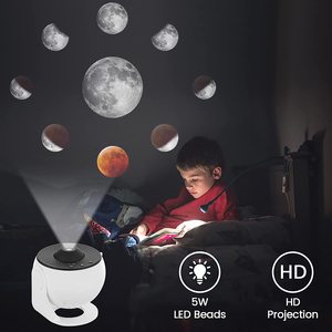Lampe de projection moderne LED <span class=keywords><strong>ciel</strong></span> <span class=keywords><strong>étoilé</strong></span> planétarium rotatif blanc nuit galaxie <span class=keywords><strong>projecteur</strong></span> pour enfants adultes vacances cadeaux décoration - Product Image 3
