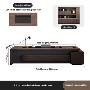 Nội thất văn phòng hiện đại phong cách sang trọng đơn giản bàn làm việc phòng giám đốc bàn chủ tịch - Product Image 6