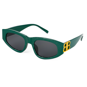 Солнцезащитные очки в стиле ретро с буквами, в стиле инстаграм, в оправе кошачий глаз, УФ-защитные очки, женские 131 RT021 - Product Image 3