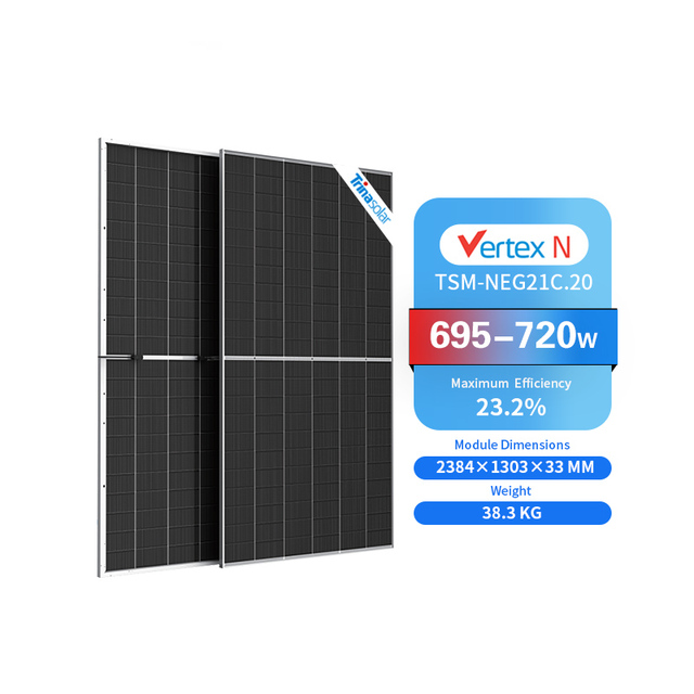 Trina N-Type Topcon Solar Panels 720 W 695w 700w 705w 710w 715w Trina Vertex Pv Solar Panel