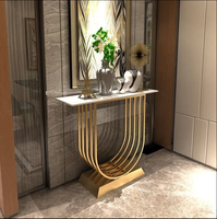 Table console avec miroir, ensemble de table console moderne avec miroir