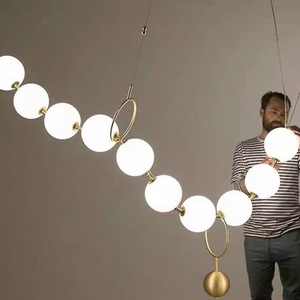 <span class=keywords><strong>Lustre</strong></span> suspendu moderne pour intérieur, style nordique, luxe, <span class=keywords><strong>boule</strong></span> de <span class=keywords><strong>verre</strong></span> - Product Image 3