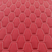 Panneau en cuir PVC perforé 3 mm, gaufré et débossé, broderie en nylon 6 plis pour sièges de voiture, chaises et mobilier d'extérieur
