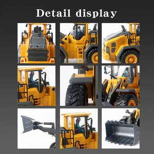 Chargeuse en Alliage, Jouet de <span class=keywords><strong>Voiture</strong></span> Télécommandée, Bulldozer, Véhicule d'Ingénierie, Télécommande en Alliage 2.4G 1:20, 9 Canaux, Électrique, Multifonction, Portée 40M - Product Image 5