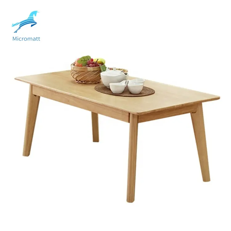 Venta al por mayor estilo japonés 120X60cm color de registro habitación muebles de madera maciza mesa de café en el precio bajo