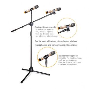 LKT-803 LEKETE Soporte de Micrófono Profesional de Estudio con Trípode y 2 Clips para Micrófono - Product Image 2