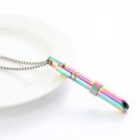 Collier respiratoire pour l'anxiété Souffle anti-anxiété en acier inoxydable pour femmes hommes bébé