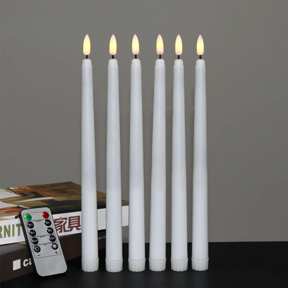 Flammenlose Kerzen mit Timer batteriebetriebene flackernde 3D-Lachs-Leichtwachs-Fensterkerze