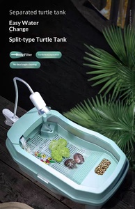Jeneca - Nouvelle Boîte d'élevage et d'alimentation rectangulaire en plastique pour tortues, écologique, design paysager brésilien, 1L, petite et créative - Product Image 2