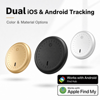 Traceur de cartes pour portefeuille iOS et Android, compatible avec Localiser (Find My) pour les navetteurs, mini-étiquette GPS pour collier de chat, dispositif de suivi de taille pièce de monnaie