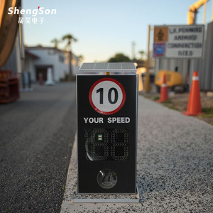 Sensor de Velocidad Doppler Solar Inteligente SHENGHAO para Seguridad Vial, Señalización de Velocidad con 18 LED, Película Reflectante de Cuarto Grado, PVC - Product Image 6