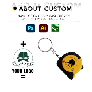 Khuyến Mại Xách Tay Mini Thép Băng Đo 1M Keychain Đo Băng Móc Khóa Với Biểu Tượng Tùy Chỉnh - Product Image 2