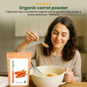 Poudre de carotte biologique de haute qualité, marque privée, complément nutritionnel naturel, soutien antioxydant et soutien à la santé de la vue - Product Image 5