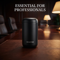 12oz 16oz étanche thermique isolé sous vide double paroi en acier inoxydable 18/8 pot de nourriture cuillère en céramique gobelets en acier inoxydable