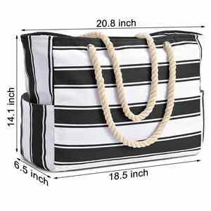 Custom <b>Large</b> <b>Beach</b> <b>Bags</b> with Zipper Waterproof Sand Proof Swim Pool Tote <b>Bag</b> - Product Image 6