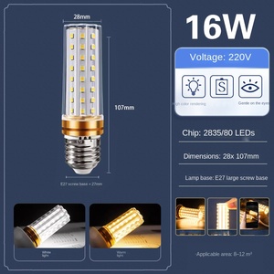 Ampoules LED E27 E14 en gros, éclairage blanc chaud à économie d'énergie, lustre avec CRI 80, construction en aluminium pour usage résidentiel - Product Image 2
