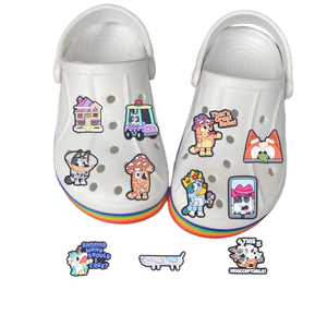 Adornos de PVC de dibujos animados de anime, dijes de zapatos de Bluys Bingo, hebillas de goma, accesorios para decorar zuecos - Product Image 2