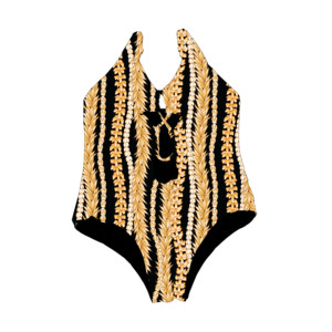 Costumi da bagno reversibili per bambine, stampa hawaiana, con spalline regolabili, bikini sexy con fori, molto venduti per l'estate. - Product Image 3