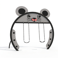 Balançoire double pour enfants sur le thème de la souris, pour jardin et aire de jeux