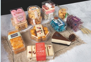 Toptan tek kullanımlık temizle plastik pasta kutusu kapak gıda sınıfı PS plastik ambalaj kek için şeker kavanozu salata aperatif depolama için - Product Image 4