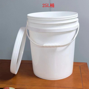 Seau en plastique de 25 L avec couvercle, diamètre 330 mm, pour peinture, colle, silicone, emballage, usage agricole, produits chimiques, matériau PP - Product Image 3