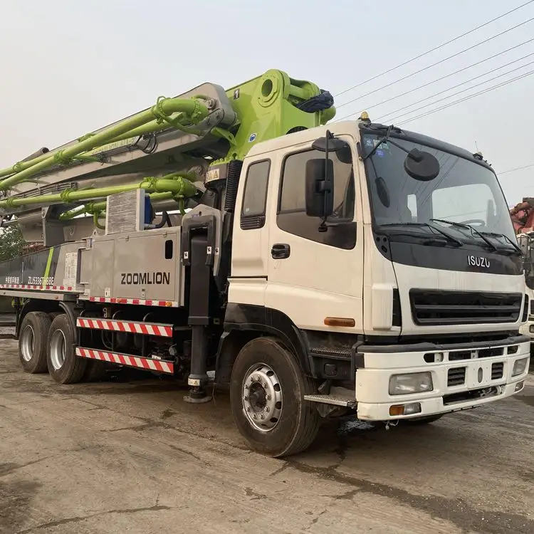 Zoomlion-camión bomba de hormigón usado, camión Japón isuzu, 47m