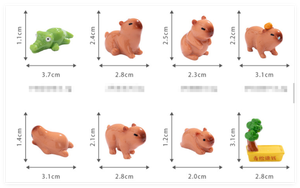 3D thu nhỏ phim hoạt hình con dấu biển sư tử cá voi cá mập Nàng Tiên Cá thiên nga Flamingo capybara cáo sóc cướp biển rồng khủng long tượng nhựa - Product Image 2