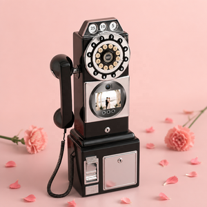 <span class=keywords><strong>Cabine</strong></span> <span class=keywords><strong>téléphonique</strong></span> portable blanche, style vintage britannique de Londres, en forme de cadre, avec enregistreur de messages, pour livre d'or audio de mariage - Product Image 4