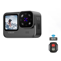 Caméras en vente directe à 100 %, personnalisation VIRAN V11, caméra étanche IP68, double écran 5K, 170° °   Caméra d'action EIS Video Pro pour la plongée