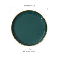 Assiette en céramique moderne et écologique, style classique avec motif durable pour les fêtes et les hôtels