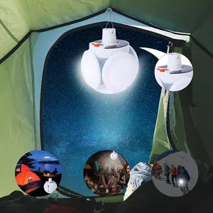 Solar-Campinglicht Fußballlampen wiederaufladbares Licht mit Led-Lanterne faltbar mit Kabel fürCamping laterne mit Batterie