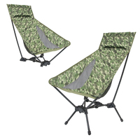 Chaise triangulaire en aluminium 7075 ultralégère personnalisée, dossier haut, confortable, chaise de camping Moon, portable, durable, sac de transport