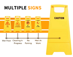 25 \ "x 12 \" nhự<span class=keywords><strong>a</strong></span> màu đen trên màu vàng gấp dấu hiệu sàn thận trọng một khung cho người đi bộ khu vực cảnh báo giao thông dấu hiệu chậm lại - Product Image 4