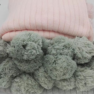 Set di cuscini in maglia di Pompon in maglia magica verde ZERO difetti 7gg 100% con linea di cotone acrilico 7gg - Product Image 4