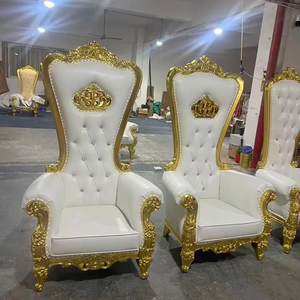 Sedia Nuziale <span class=keywords><strong>in</strong></span> <span class=keywords><strong>Legno</strong></span> Massello Stile Europeo con Schienale Alto, <span class=keywords><strong>Sedie</strong></span> Trono Reali Durevoli per Eventi, Banchetti, Hotel, Ristoranti o Salotti - Product Image 4