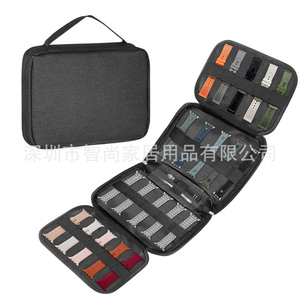 <b>Watch</b> Band Storage <b>Case</b> Nylon Zipper Closure Durable Rectangle <b>Watch</b> Bands Organizer 20 Slots For <b>Watch</b> Accessories - Product Image 4