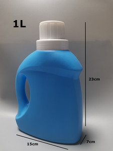 Nhà máy tùy chỉnh vòng 1L 2L 3L 5L HDPE PE giặt chất lỏng chất tẩy rửa chai với logo in ấn cho dầu gội Lotion trang điểm sử dụng - Product Image 3