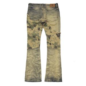 กางเกงยีนส์ทรงสลิมฟิตสไตล์คนเมืองกวางโจว ซานไล/ กางเกงยีนส์เดนิมยืดสำหรับคนตัวใหญ่และสูงแบบ OEM - Product Image 2