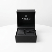 Boîte en cuir PU noir de haute qualité, fabriquée à la main, pour un seul montre, avec insert en velours doux, logo personnalisé, cadeau