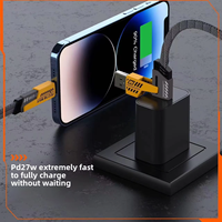 Vente chaude 120W Set 2 USB QC 2 Type-C PD 4 1 Adaptateur de chargeur pour Iphone et PC Câble de données de charge rapide Alliage de zinc de haute qualité
