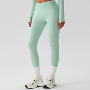 Pantalones de <span class=keywords><strong>Yoga</strong></span> <span class=keywords><strong>para</strong></span> <span class=keywords><strong>Mujer</strong></span>, Cintura Alta, Secado Rápido, Spandex/Nylon, Control de Abdomen, Largos, Talla XL, ODM, Ropa Deportiva <span class=keywords><strong>para</strong></span> Fitness y Running - Product Image 4