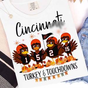 ホットセール シンシナティ・ベンガルズ 熱転写ステッカー アメリカンフットボール ウェア DTF転写 チームシャツ パーカー用 - Product Image 6